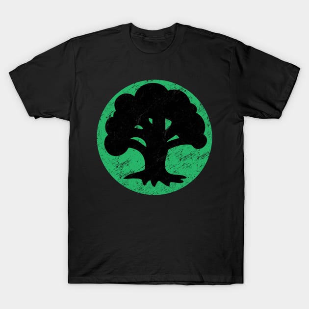 Green Mana Magic The Gathering Vintage T-Shirt by KrateMilk